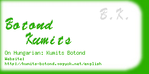 botond kumits business card